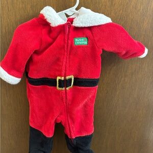Little Me Festive Red Santa Baby Outfit